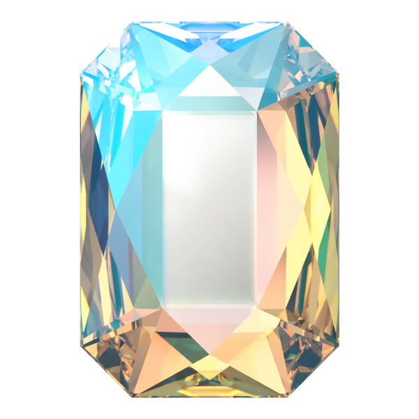 Dreamtime Crystal DC 2602 Emerald Cut Flatback Crystal Shimmer 3.7x2.5mm