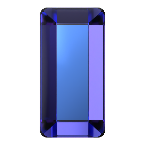 Dreamtime Crystal DC 2510 Baguette Flat Back Crystal Heliotrope 3.7x1.9mm