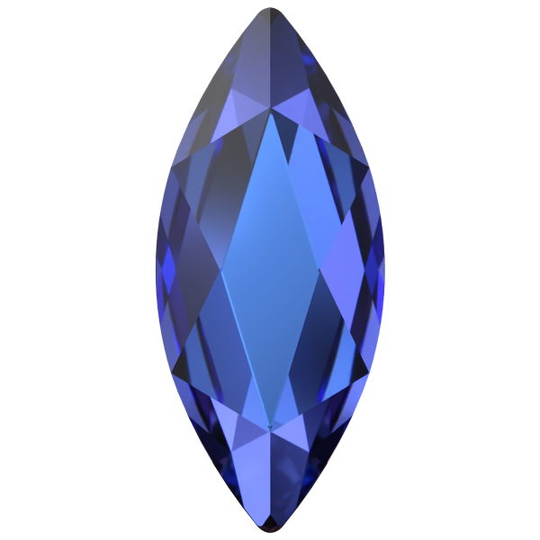 Dreamtime Crystal DC 2201 Marquise (Navette) Flat Back Crystal Heliotrope 14x6mm