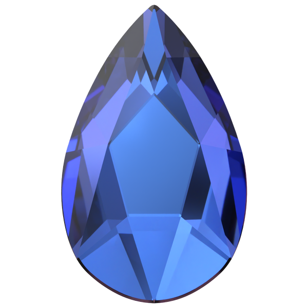 Dreamtime Crystal DC 2303 Pear Shaped Flat Back Crystal Heliotrope 8x5mm