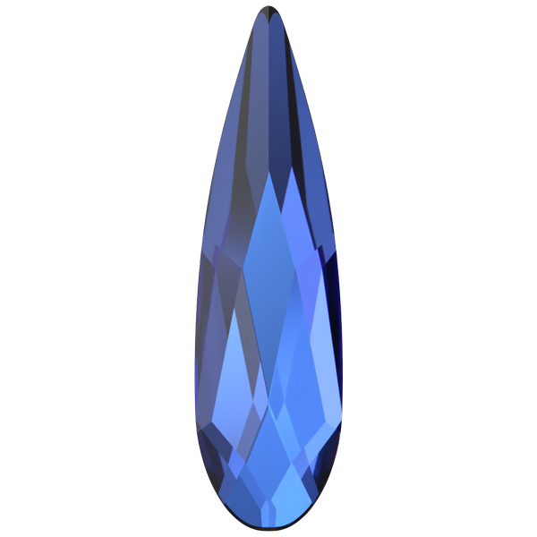 Dreamtime Crystal DC 2304 Raindrop Flat Back Crystal Heliotrope 10x2.8mm