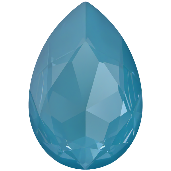 Dreamtime Crystal DC 4327 Large Pear Shaped Fancy Stone Crystal Teal Ignite 30x20mm