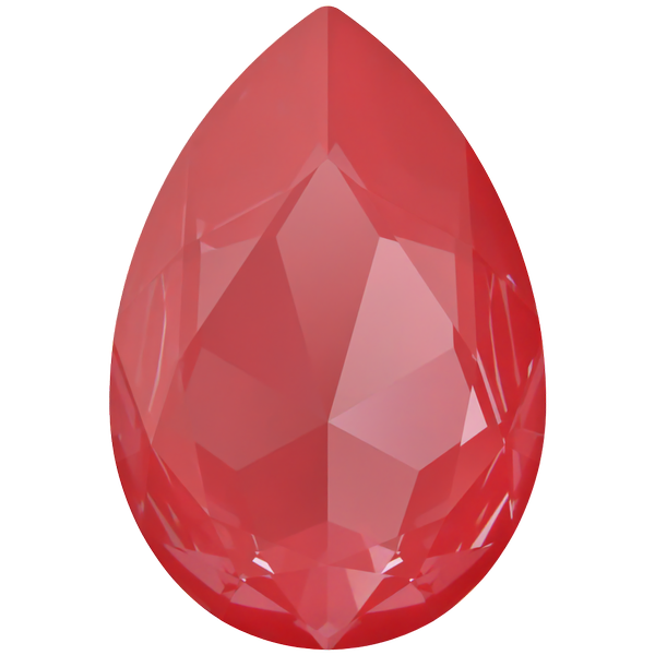 Dreamtime Crystal DC 4327 Large Pear Shaped Fancy Stone Crystal Poppy Red Ignite 30x20mm