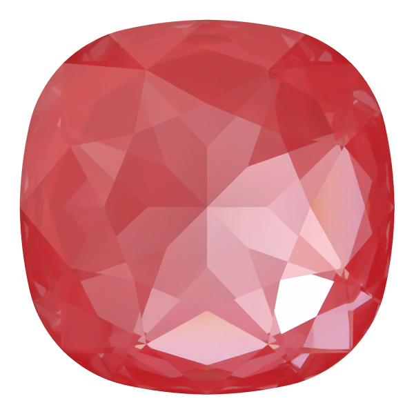 Dreamtime Crystal DC 4487 Large Cushion Cut Square Fancy Stone 27mm Crystal Poppy Red Ignite