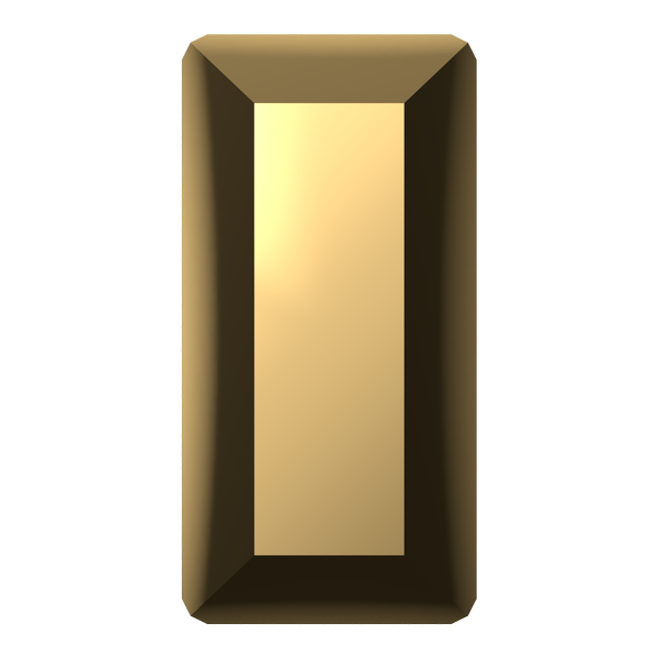 Dreamtime Crystal DC 2510 Baguette Flat Back Crystal Aurum 3.7x1.9mm