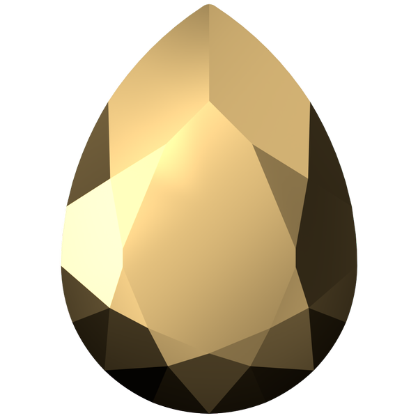 Dreamtime Crystal DC 4320 Pear Shaped Fancy Stone Crystal Aurum 18x13mm