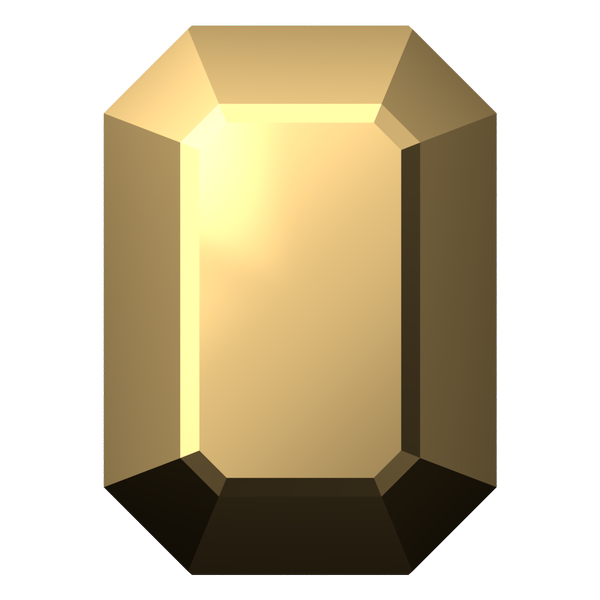 Dreamtime Crystal DC 4610 Rectangle Octagon Fancy Stone Crystal Aurum 14x10mm