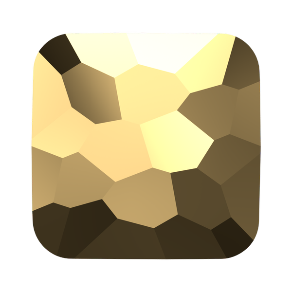 Dreamtime Crystal DC 5035 Thin Square Bead Crystal Aurum 6mm