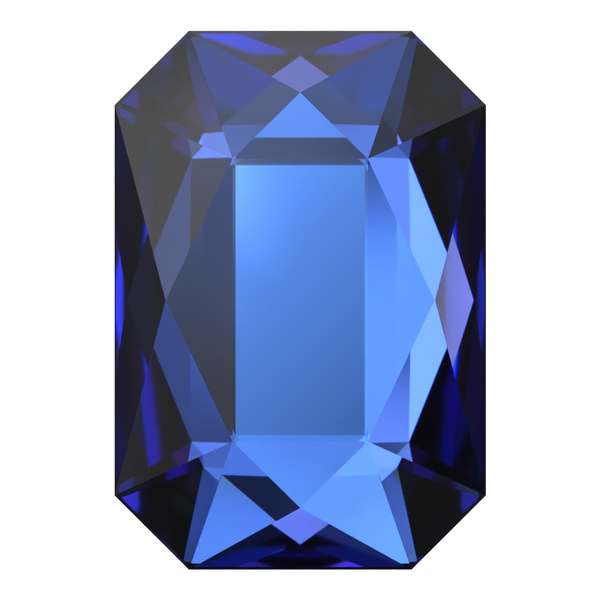 Dreamtime Crystal DC 2602 Emerald Cut Flatback Crystal Heliotrope 8x5.5mm