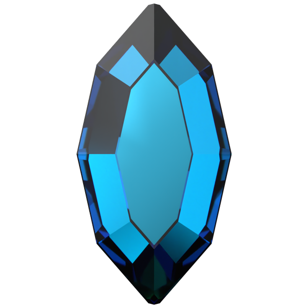 Dreamtime Crystal DC 2200 Navette Flat Back Crystal Bermuda Blue 4x2mm