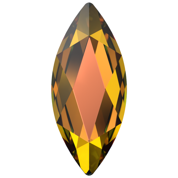 Dreamtime Crystal DC 2201 Marquise (Navette) Flat Back Crystal Vitrail Medium 8x3.5mm