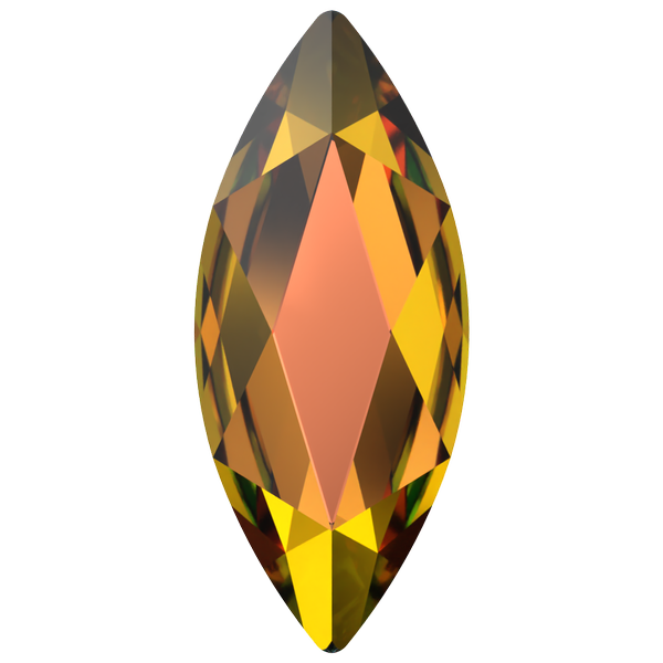 Dreamtime Crystal DC 2201 Marquise (Navette) Flat Back Crystal Vitrail Medium 14x6mm