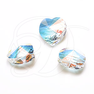 Swarovski 5742 Heart Bead Crystal AB 8mm