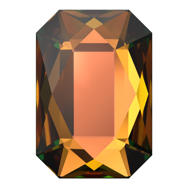 Dreamtime Crystal DC 2602 Emerald Cut Flatback Crystal Vitrail Medium 3.7x2.5mm