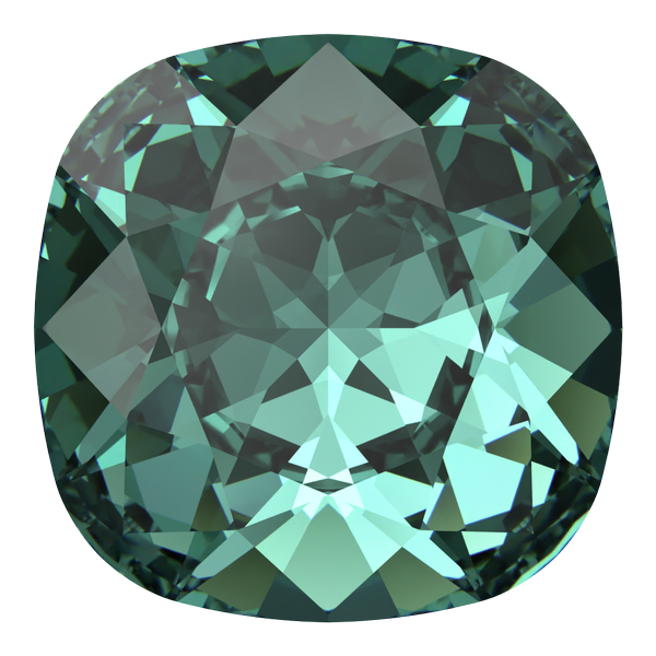 Dreamtime Crystal DC 4470 Cushion Cut Square Fancy Stone ReInvented Caribbean Green 12mm