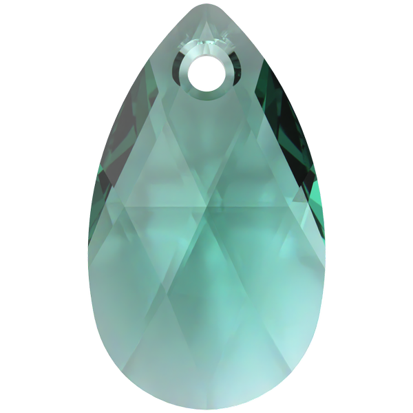 Dreamtime Crystal DC 6106 Pear Shaped Pendant ReInvented Caribbean Green 22mm