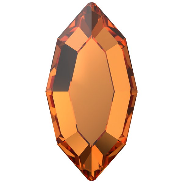Dreamtime Crystal DC 2200 Navette Flat Back Dark Orange 4x2mm