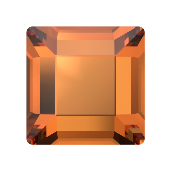 Dreamtime Crystal DC 2400 Square Flat Back Dark Orange 4mm