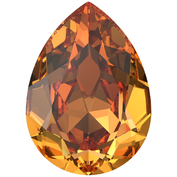 Dreamtime Crystal DC 4320 Pear Shaped Fancy Stone Dark Orange 10x7mm