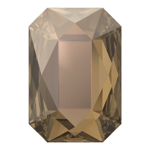 Dreamtime Crystal DC 2602 Emerald Cut Flatback Crystal Bronze 3.7x2.5mm