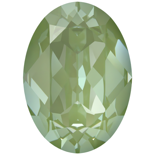 Dreamtime Crystal DC 4120 Oval Fancy Stone Crystal Paradise Green Lux 14x10mm