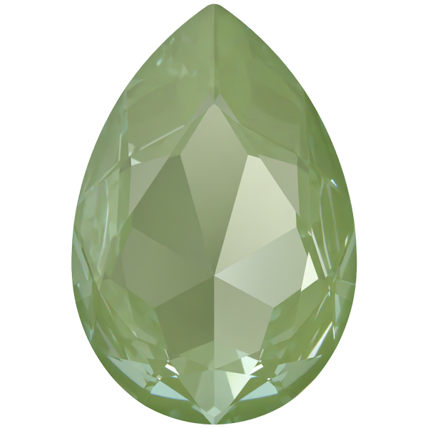 Dreamtime Crystal DC 4327 Large Pear Shaped Fancy Stone Crystal Paradise Green Lux 30x20mm