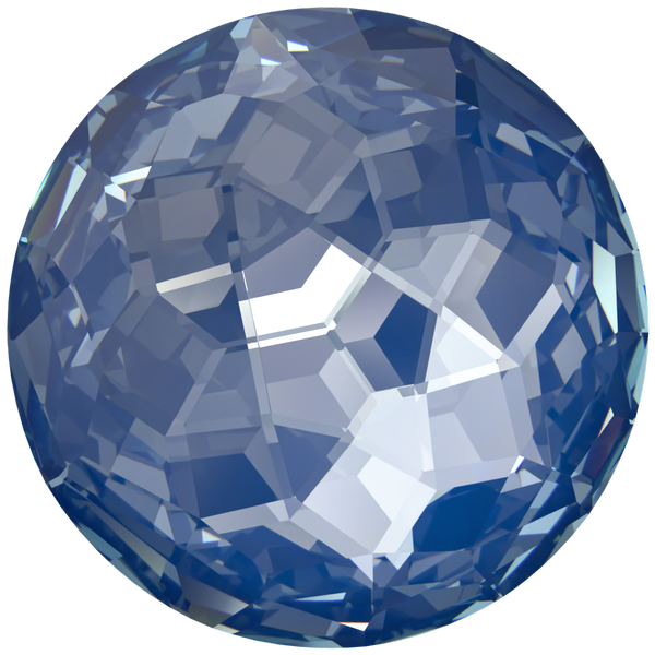 Dreamtime Crystal DC 1383 Thin Round Stone Crystal Blue Muse Lux 14mm