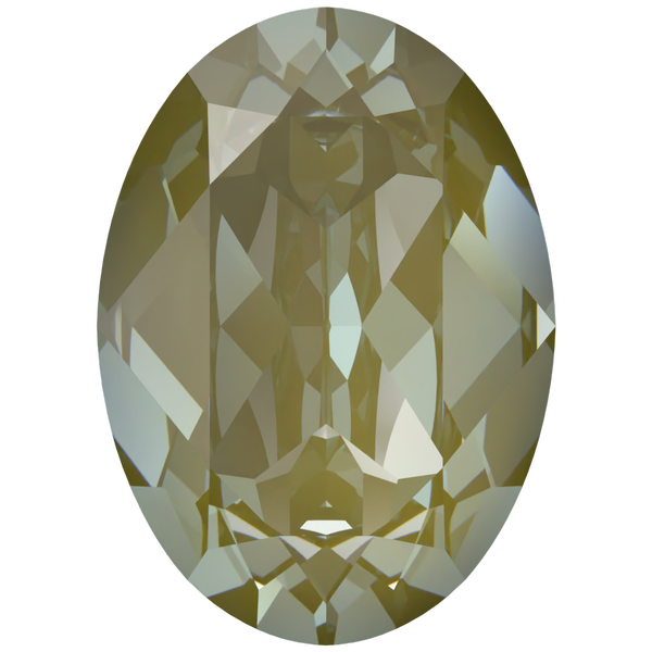 Dreamtime Crystal DC 4120 Oval Fancy Stone Crystal Herbal Green Lux 18x13mm
