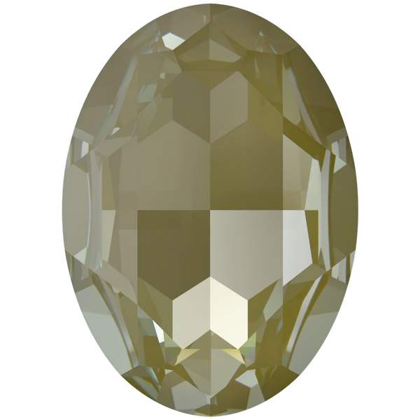 Dreamtime Crystal DC 4127 Large Oval Fancy Stone Crystal Herbal Green Lux 30x22mm