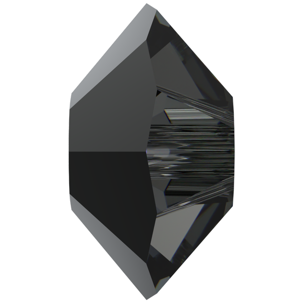 Dreamtime Crystal DC 5305 Squished Bicone Bead Crystal Silver Night 5mm