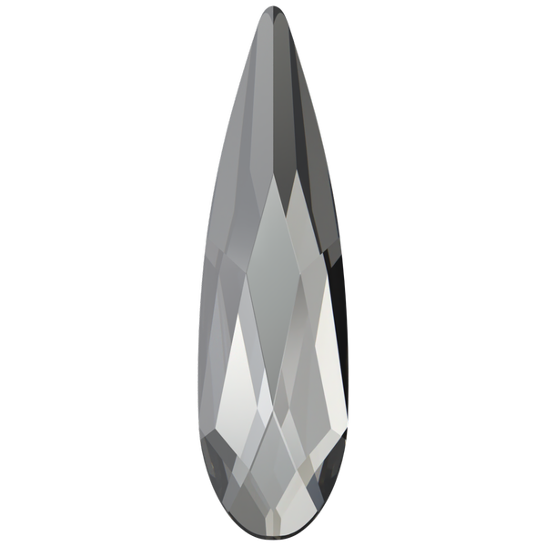 Dreamtime Crystal DC 2304 Raindrop Flat Back Crystal Urban Grey 14x3.9mm