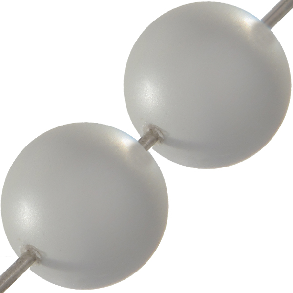 Dreamtime Crystal 5811 Round Large Hole Pearl Bead Pastel Grey 12mm