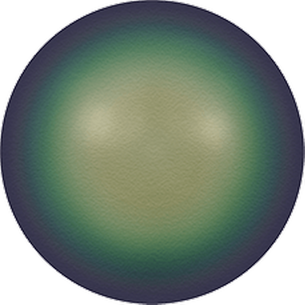 Dreamtime Crystal DC 5810 Round Pearl Bead Scarabaeus Green 4mm