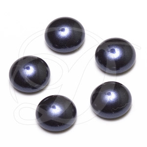 Dreamtime Crystal DC 5817 1/2 Drilled Cabochon Pearl Night Blue 6mm