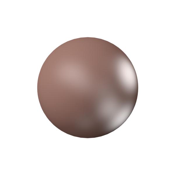 Swarovski 5817 1/2 Drilled Cabochon Pearl Velvet Brown 8mm
