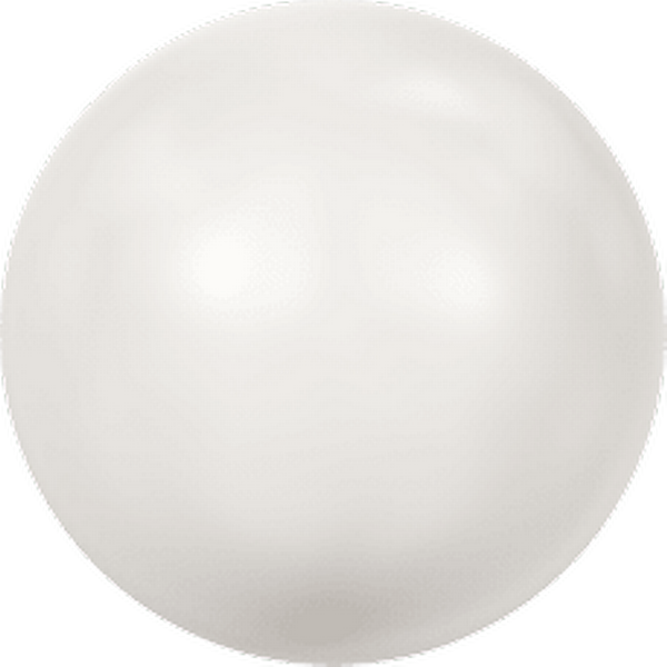 Dreamtime Crystal DC 5818 1/2 Drilled Round Pearl White 10mm