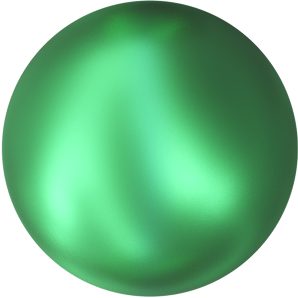 Dreamtime Crystal DC 5818 1/2 Drilled Round Pearl Eden Green 10mm