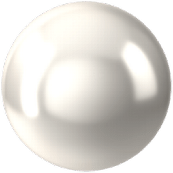 Dreamtime Crystal DC 5818 1/2 Drilled Round Pearl White 12mm