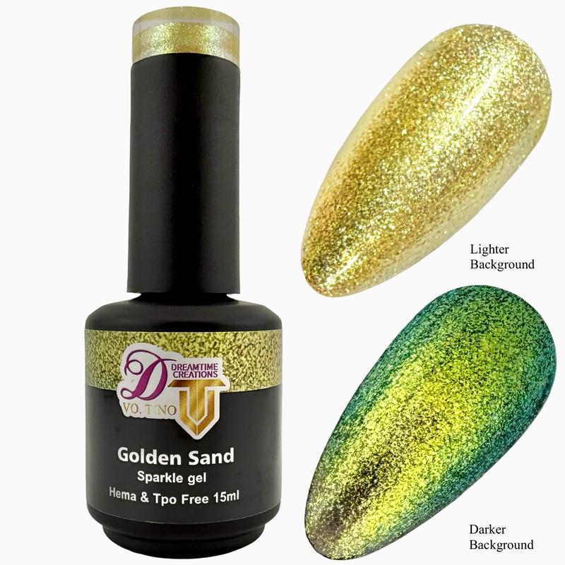 Tino Vo Sparkle Gel Polish, Golden Sand