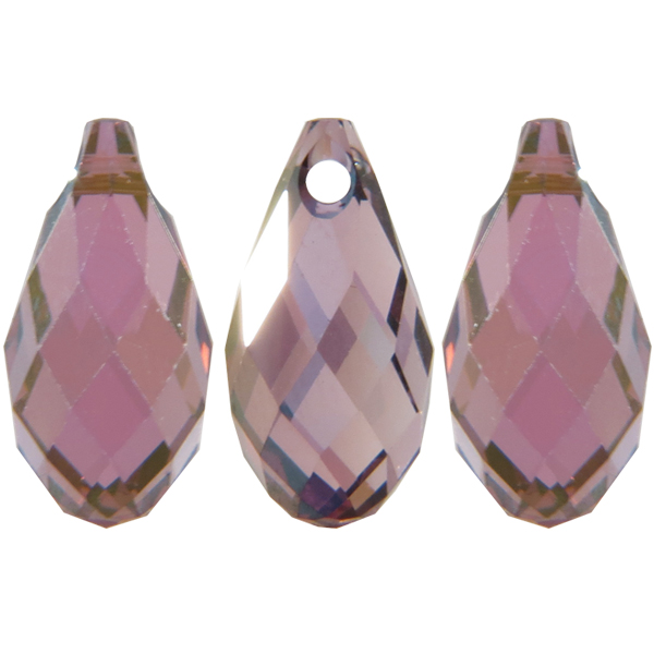 Dreamtime Crystal DC 6010 Briolette Pendant Crystal Lilac Shadow 13x6.5mm