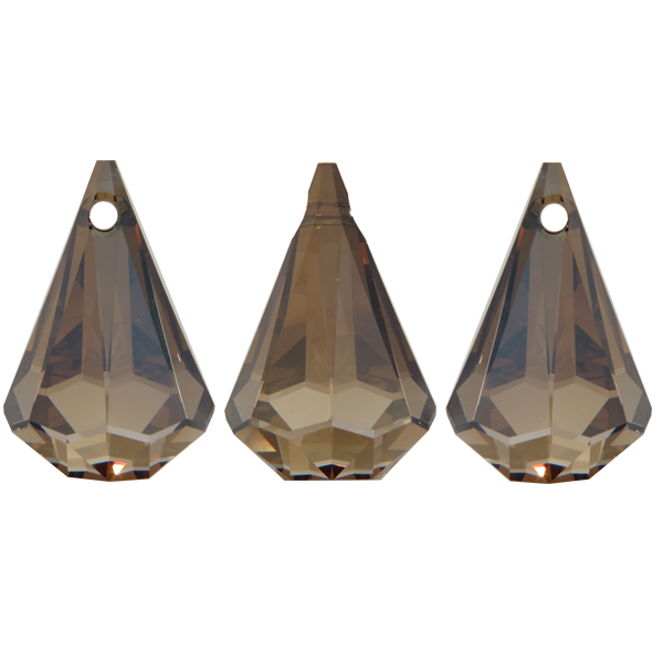 Swarovski 6022 Xirius Raindrop Pendant Crystal Bronze Shade 24x15.5mm