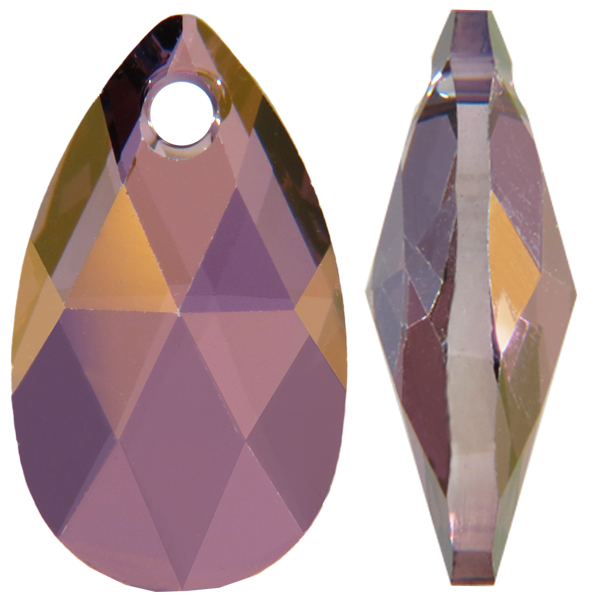 Dreamtime Crystal DC 6106 Pear Shaped Pendant Crystal Lilac Shadow 22mm