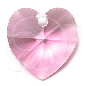 Dreamtime Crystal DC 6202 Heart Shaped Pendant Rose 10.3x10mm