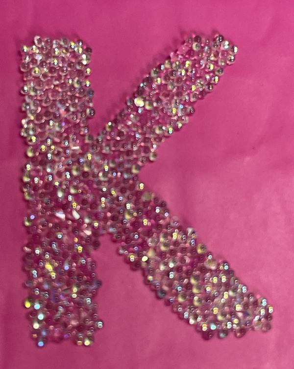 Dreamtime Crystal Sticker Greek Letter Kappa , 25mm Height