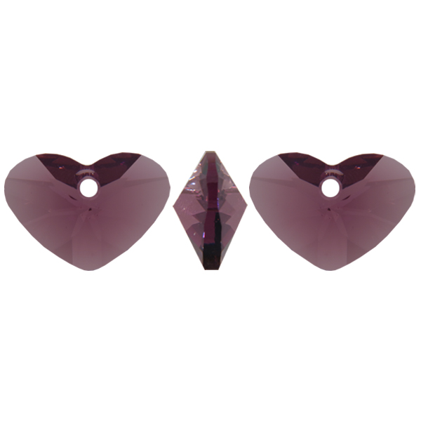 Dreamtime Crystal DC 6250 Crazy 4 U Heart Pendant Amethyst 17mm