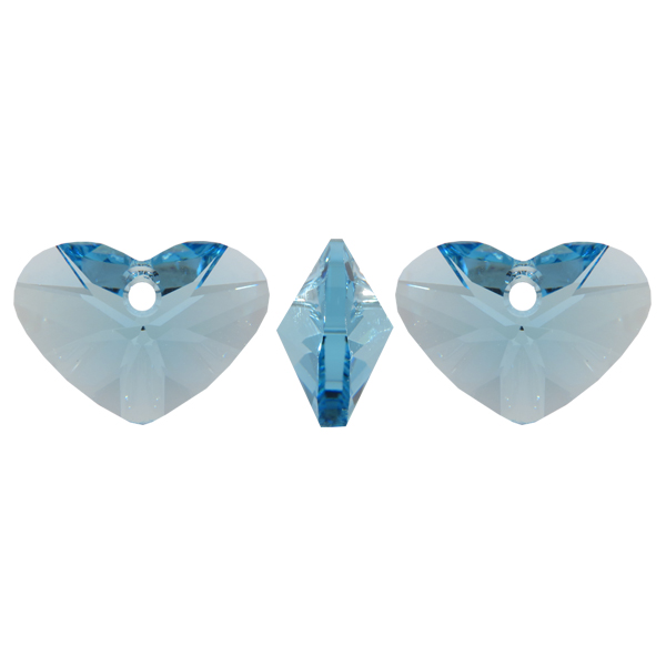 Dreamtime Crystal DC 6250 Crazy 4 U Heart Pendant Aquamarine 17mm