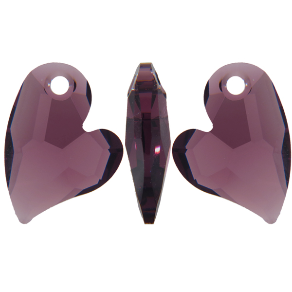 Dreamtime Crystal DC 6261 Heart Pendant Amethyst 17mm