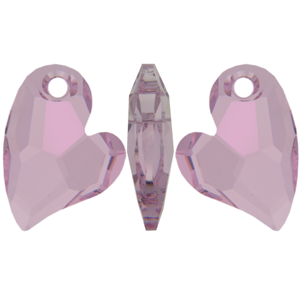 Dreamtime Crystal DC 6261 Heart Pendant Rosaline 17mm