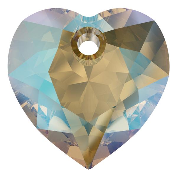 Dreamtime Crystal DC 6432 Heart Cut Pendant Light Colorado Topaz Shimmer 10.5mm