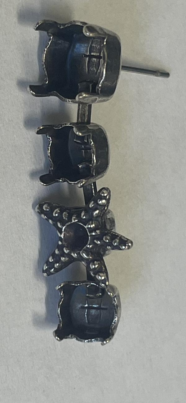 39ss/29ss 1088 with 24pp Starfish elements cup chain Stud earring bases